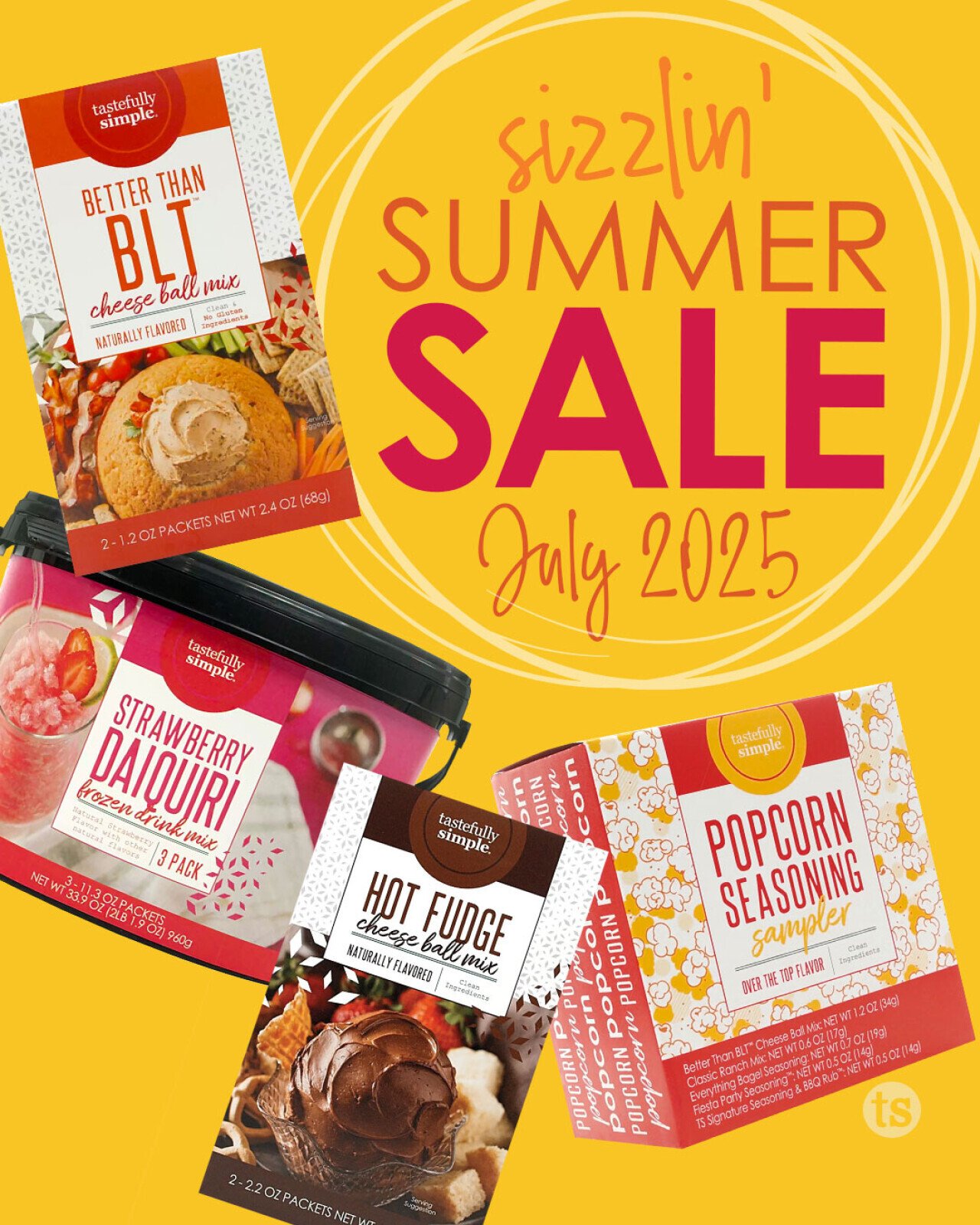 ☀️ Sizzlin’ Summer Sale is HERE! ☀️
July 1–31, 2025 • While Supplies Last

Hot deals 🔥 Cool flavors 😎
We’re making room for the new Fall product line, which means YOU get to snag some of your summer faves at sizzling prices!

🌽 Perfect for cookouts, camping, and quick dinners
🍓 Sweet treats, savory must-haves, and everything in between
🎁 Available only while supplies last — don’t miss out!

Comment SALE and I'll share the link! 🛍️🍴