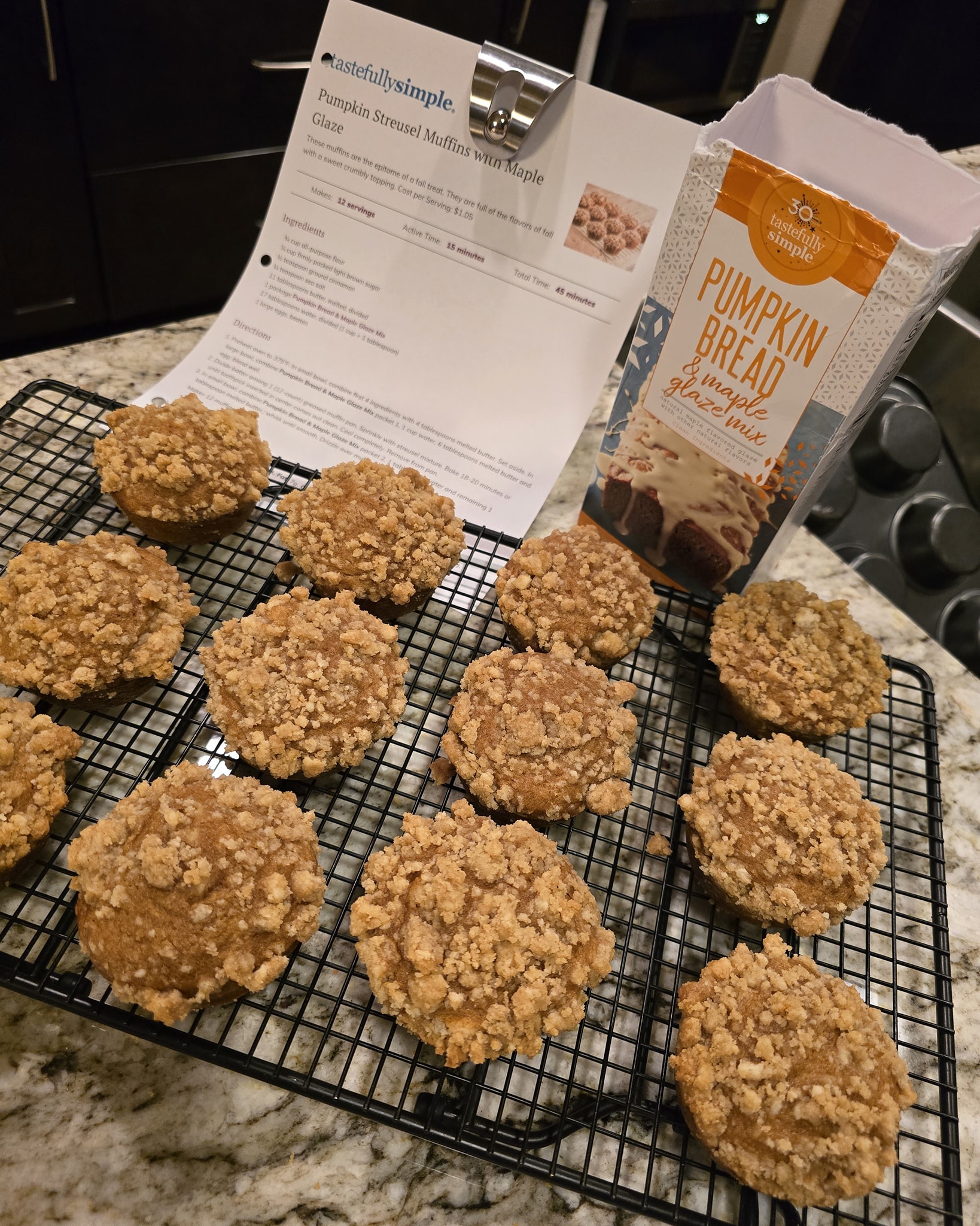 🎃🍂 Happy National Pumpkin Spice Day! 🍂🎃

This morning I baked a batch of Pumpkin Streusel Muffins with Tastefully Simple’s Pumpkin Bread with Maple Glaze Mix — and didn't realize it was pumpkin spice day. 🧡 I’ve made this recipe several times, and it never disappoints!

If you’re a pumpkin spice fan, this mix is a must-have. It’s so easy to make, and you can use it for bread, muffins, or other treats. 🍁 Want to try it for yourself? I can help you grab a box (or two 😉).

Pumpkin spice season is officially here — how are you celebrating today? ✨

 #mealplanningwithheather #TastefullySimple #eatathome #ilovefood #TeamFireworks #weeklymenu #menufortheweek #mealprep #mealprepclass #mealplan #onepanmeal #onepotmeal #familyfriendlymeal #pumpkinspice #muffins #pumpkinstreuselmuffins