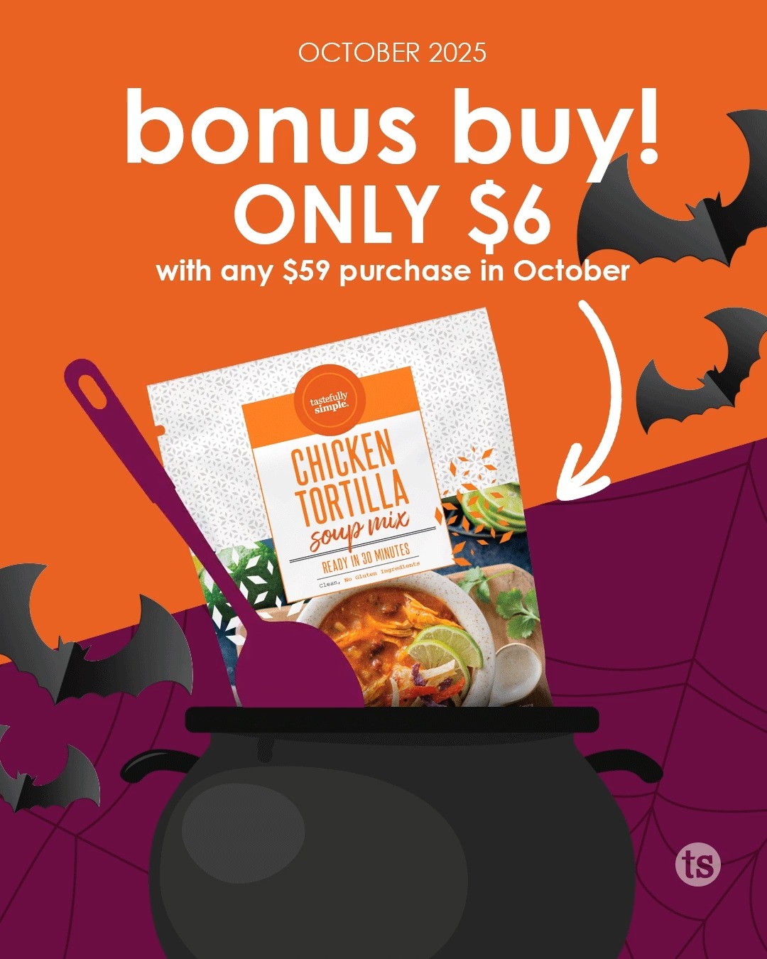 October Bonus Buy - Chicken Tortilla Soup Mix!
Thick and savory with the flavors of hearty red beans, garlic and onions, this medium-heat soup cooks up easy with the addition of chicken and water. For a creamier soup, stir in some half & half!